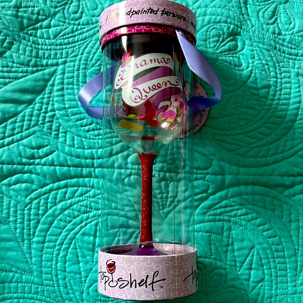 Drama Queen Wine Glass